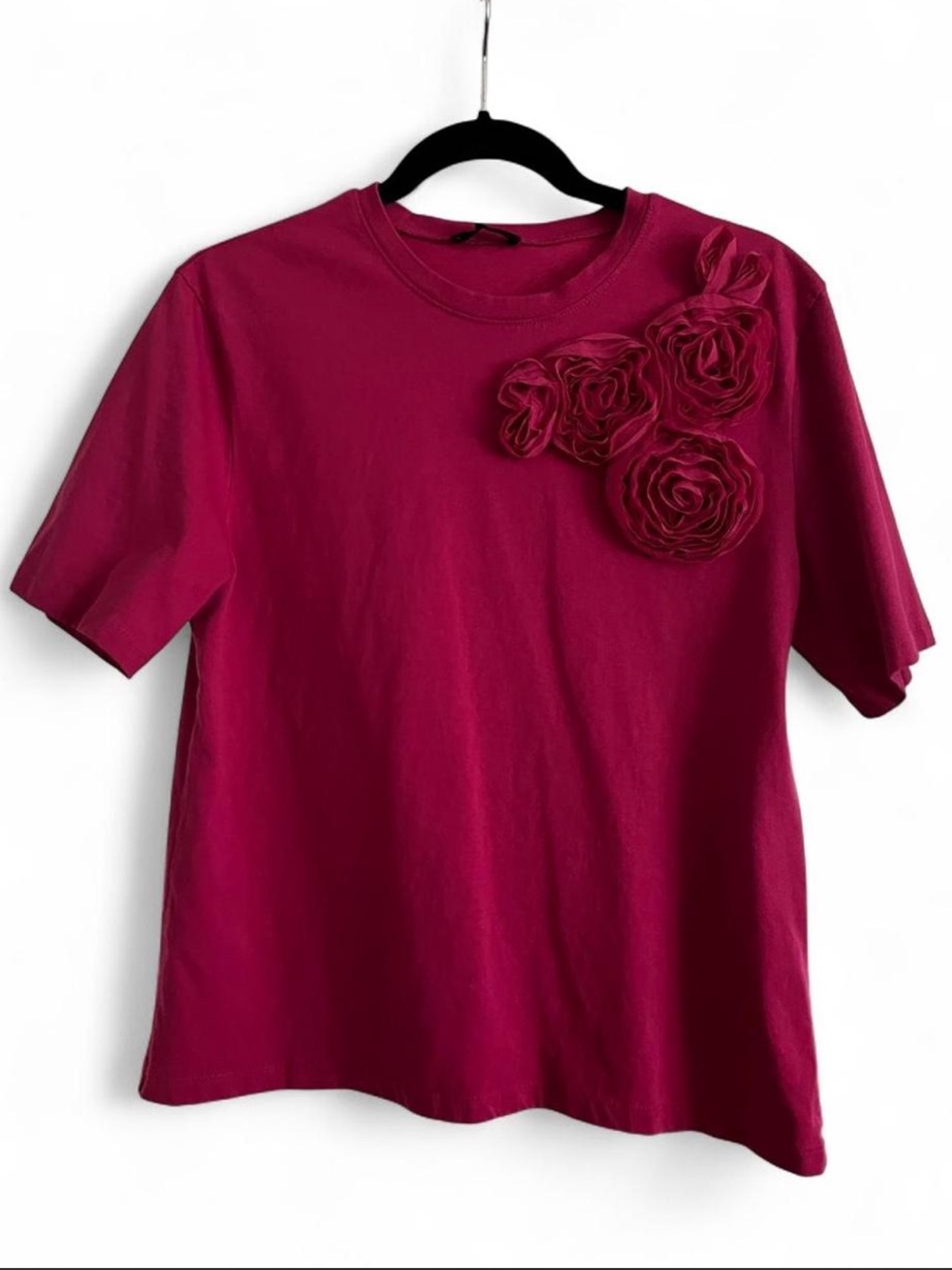 Zara tshirt with rose appliqué